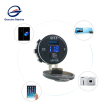 Genuine Marine Caravan Parts Voltmeter Socket 3.1A Waterproof USB Port Socket With Switch For Universal Car